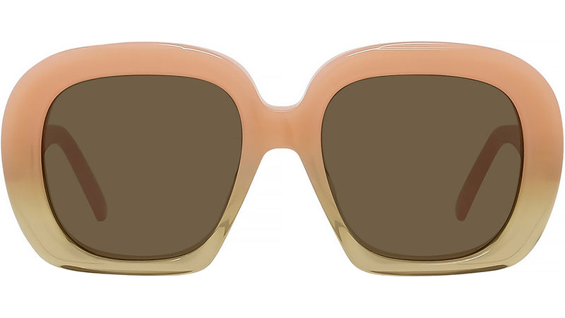 Curvy Pink Geometric Sunglasses