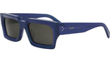 3 Dots Blue Rectangle Sunglasses