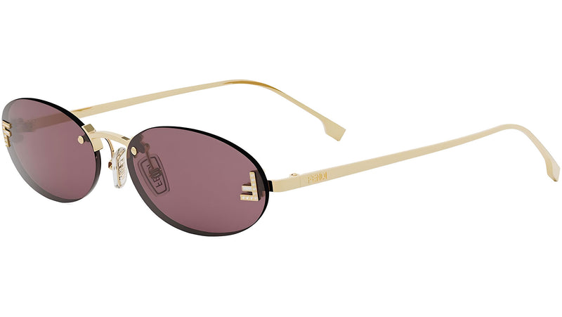 Fendi First Gold Oval Sunglasses