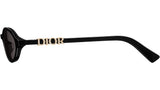 DiorTreasure R1I Shiny Black Oval Sunglasses