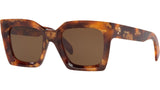 CELINE 3 Dots Havana Rectangular Sunglasses