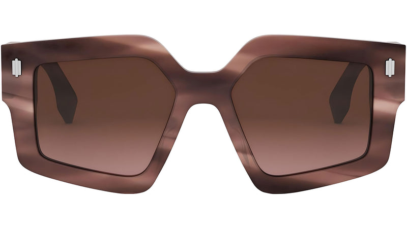 Fendi Roma Brown Geometric Sunglasses
