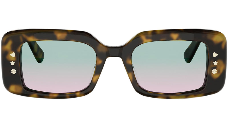 DiorLuckyCharms S1I Havana Rectangular Sunglasses