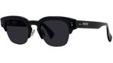 Boke Flower Black Geometric Sunglasses
