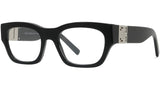 4G Black Square Eyeglasses