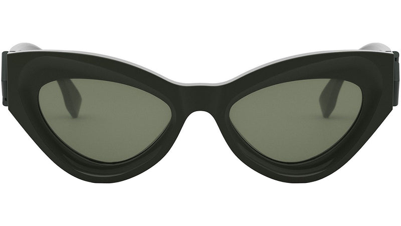 FF Diamonds Green Cat Eye Sunglasses