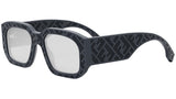 Fendi Shadow Grey Rectangular Sunglasses