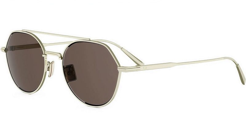 DiorBlackSuit R6U Gold Geometric Sunglasses