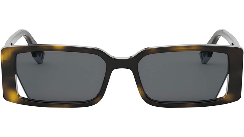 Fendi Way Havana Rectangular Sunglasses
