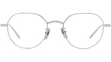 Titanium Silver Geometric Eyeglasses