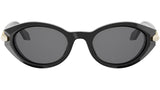 Serpenti Viper Black Oval Sunglasses