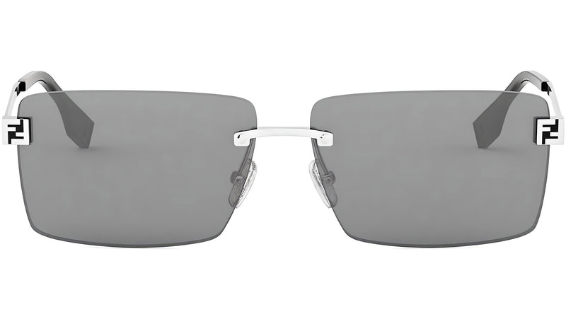 Fendi Sky Silver Rectangular Sunglasses