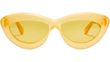 Curvy Yellow Cat Eye Sunglasses