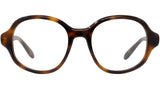 Slim Havana Geometric Sunglasses