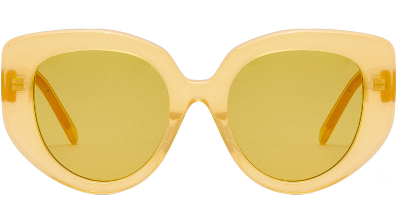 Curvy Yellow Butterfly Sunglasses