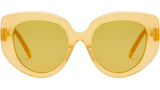 Curvy Yellow Butterfly Sunglasses