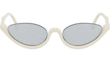 FF Diamonds White Oval Sunglasses