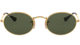 Oval Flat Lenses RB3547N 001 Gold Green