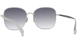 Boke Flower Silver Square Sunglasses