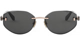 Serpenti Forever Rose Gold Oval Sunglasses