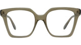 Slim Green Square Eyeglasses
