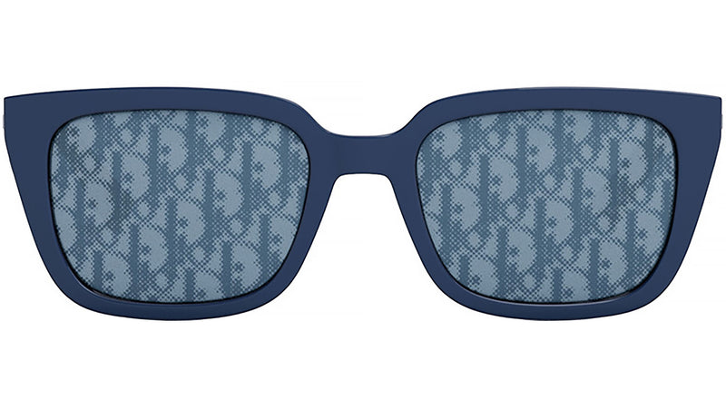 Dior B27 S2I Shiny Blue Geometric Sunglasses