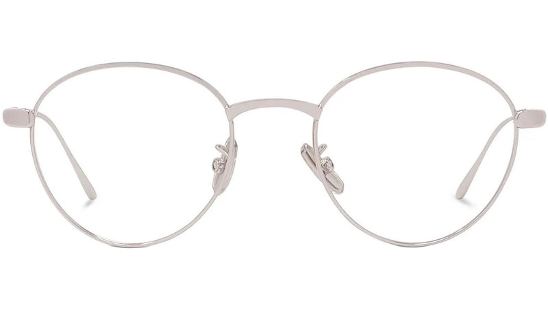 Slim Silver Round Sunglasses