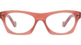 Thin Red Geometric Eyeglasses