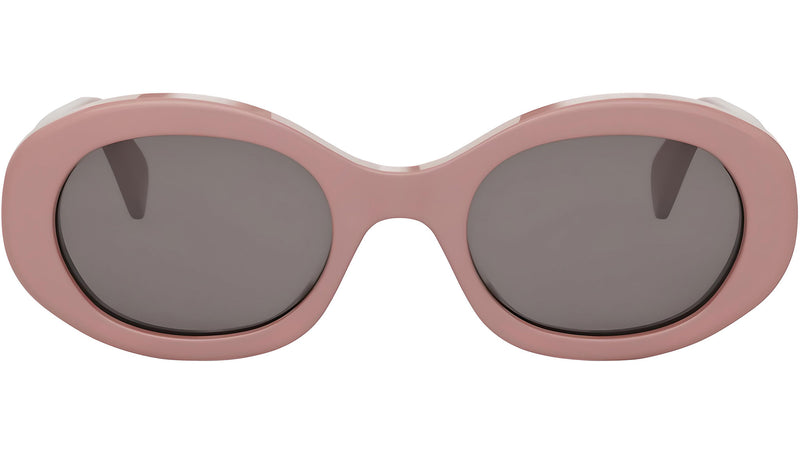 Triomphe Solid Rose Oval Sunglasses