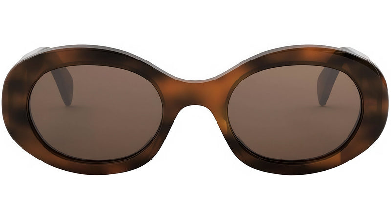 Triomphe Brown Oval Sunglasses