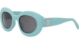 Triomphe Blue Round Sunglasses