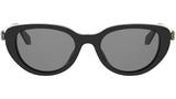 Serpenti Forever Black Oval Sunglasses