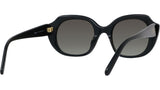 Slim Black Geometric Sunglasses