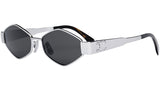 Metal Triomphe Palladium Geometric Sunglasses