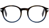 DiorBlackSuitO RI Havana Round Eyeglasses