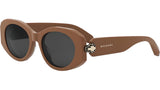 Serpenti Forever Shiny Brown Oval Sunglasses
