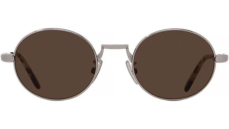 Slim Black Oval Sunglasses