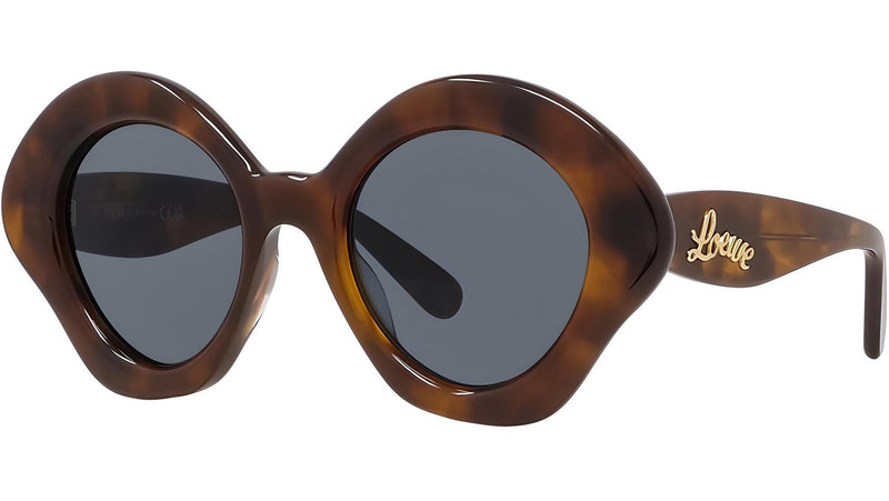 Curvy Havana Geometric Sunglasses