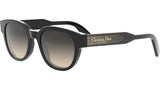 Christian Dior Label R1I Shiny Black Round Sunglasses