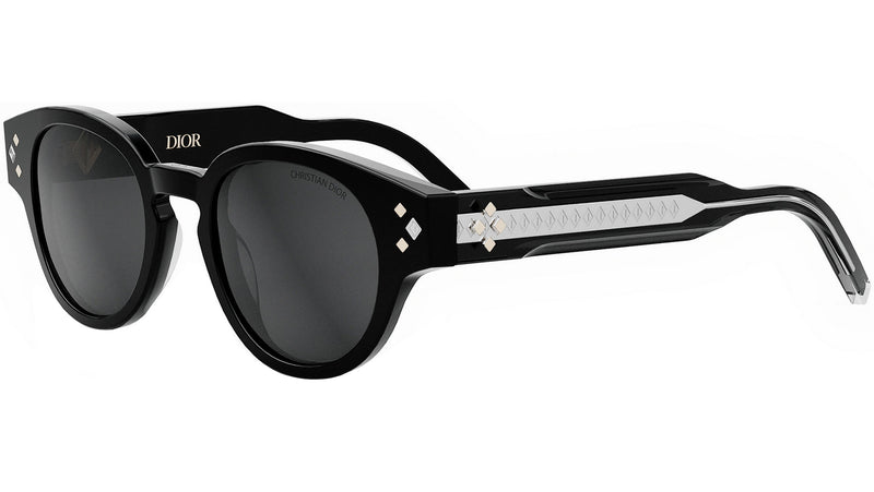 CD Diamond R2I Black Round Sunglasses