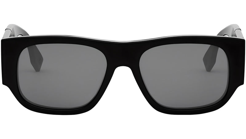 Fendi Diagonal Black Rectangular Sunglasses