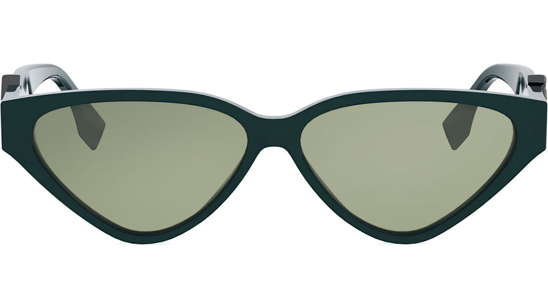 FF Diamonds Green Cat Eye Sunglasses