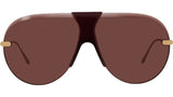 Slim Bordeaux Mask Sunglasses