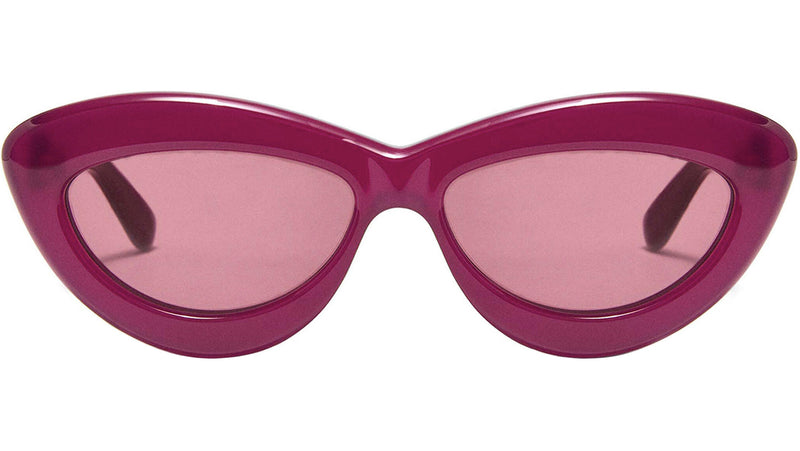 Curvy Red Cat Eye Sunglasses