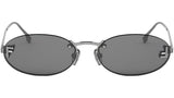 Fendi First Grey Oval Sunglasses
