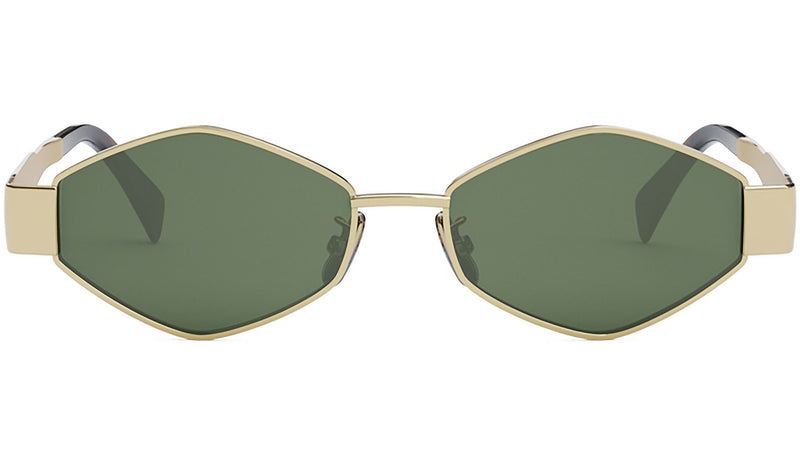 Metal Triomphe Gold Geometric Sunglasses