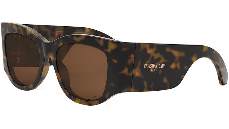 DiorNuit S1I Shiny Havana Geometric Sunglasses