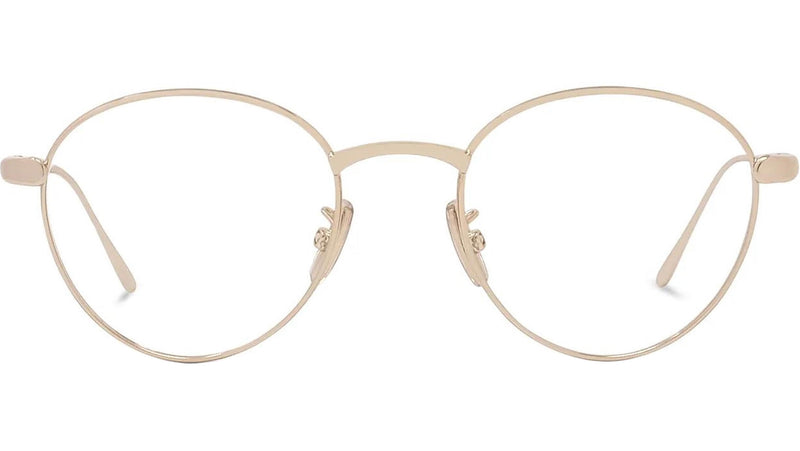 Slim Gold Round Sunglasses