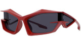 Giv Cut Red Geometric Sunglasses