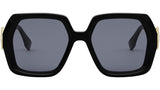 FF Diamonds Black Square Sunglasses